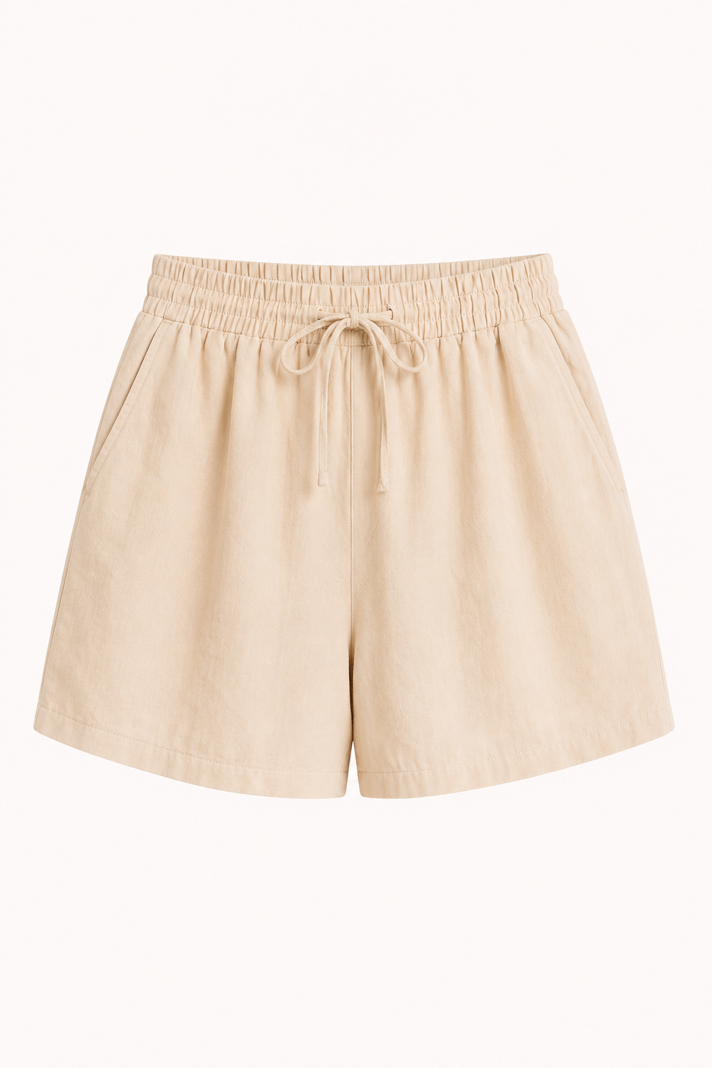 Short mujer lino algodón cintura elástica cordón pierna amplia – Anja