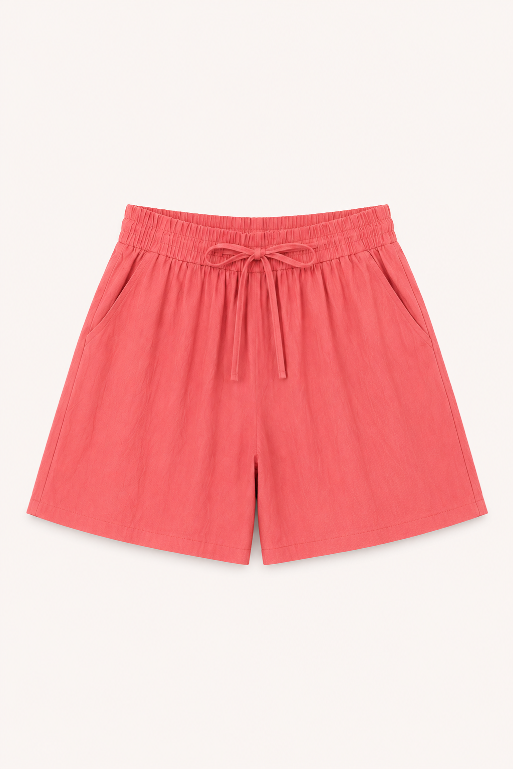 Short mujer lino algodón cintura elástica cordón pierna amplia – Anja