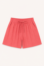 Short mujer lino algodón cintura elástica cordón pierna amplia – Anja