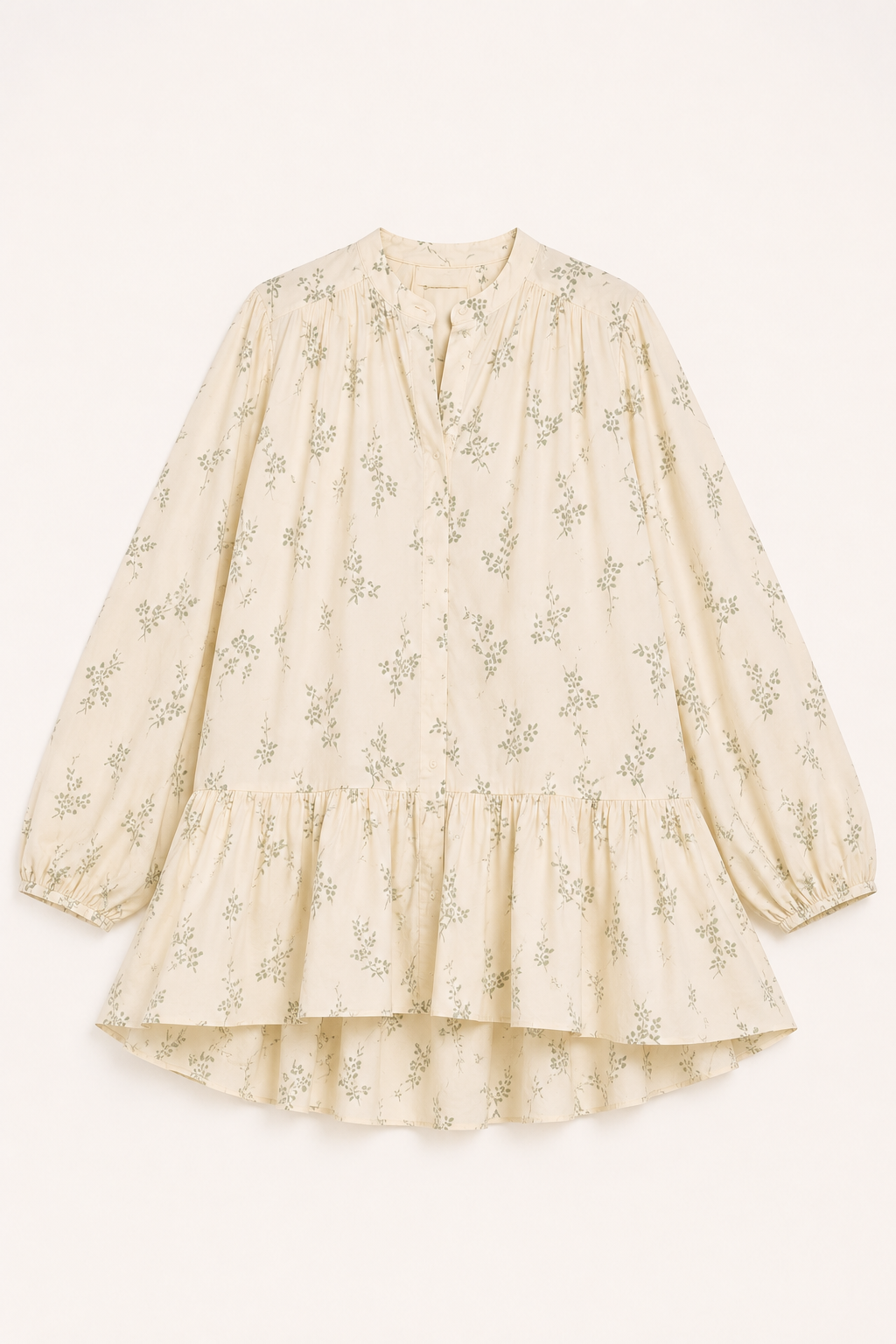 Vestido corto mujer floral manga globo ligero - Amelie