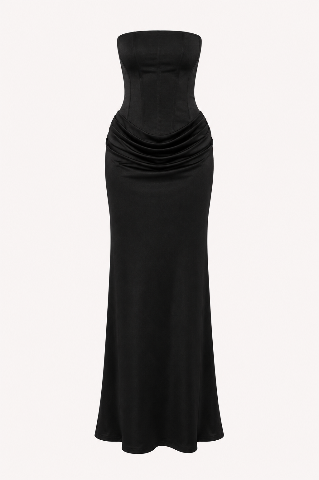 Vestido largo mujer strapless efecto corsé moldeador - Leni
