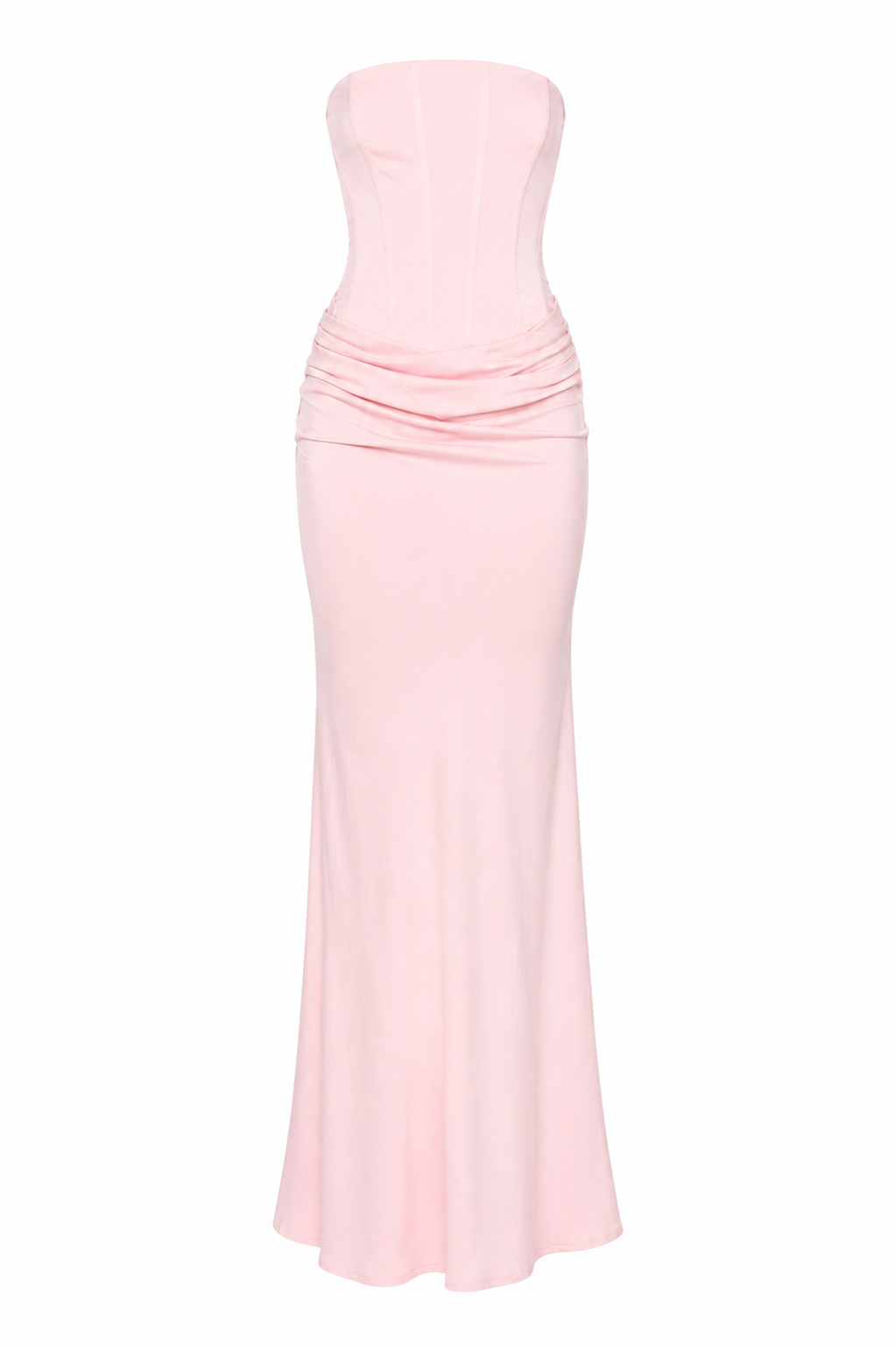 Vestido largo mujer strapless efecto corsé moldeador - Leni