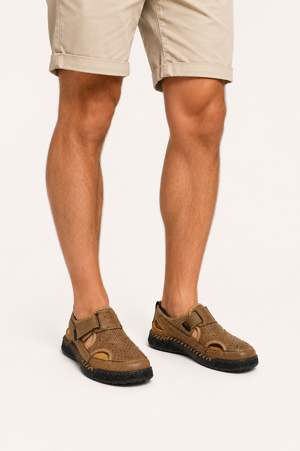 Sandalias cerradas hombre perforadas velcro suela gruesa – Lorenz