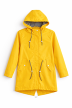 Chaqueta impermeable para mujer de silueta recta con capucha - Alvindra