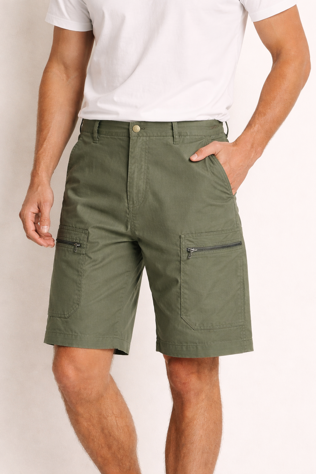 Shorts cargo con bolsillos y cierre lateral para hombre - Erling