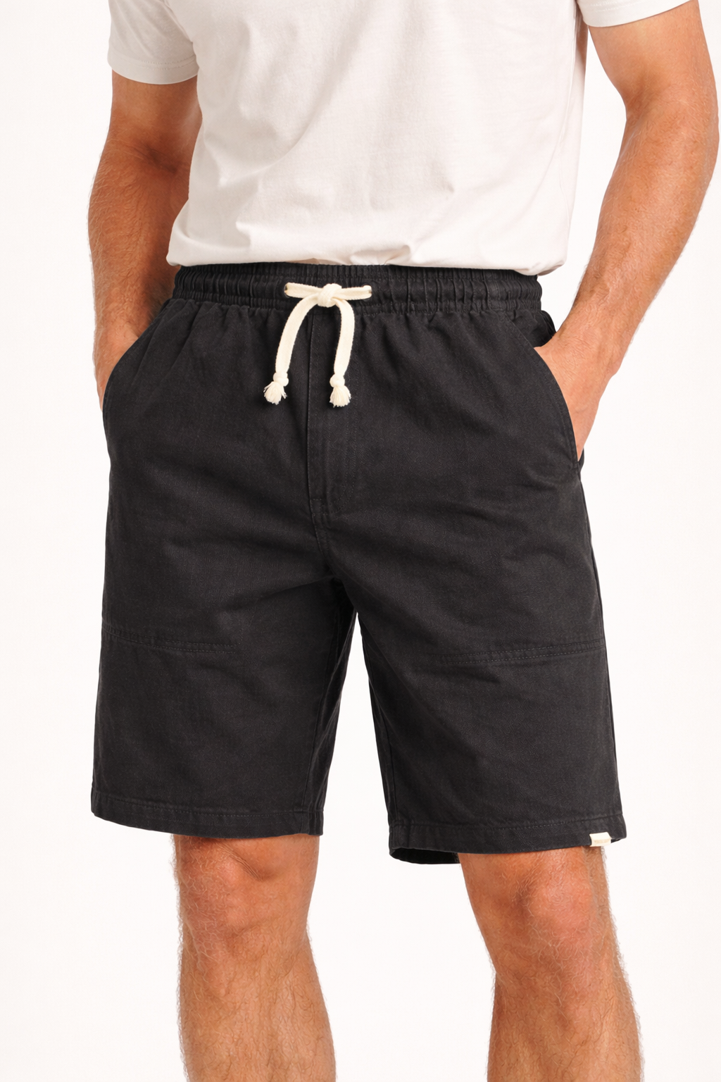Shorts casual con cintura elástica y cordón para hombre - Jason