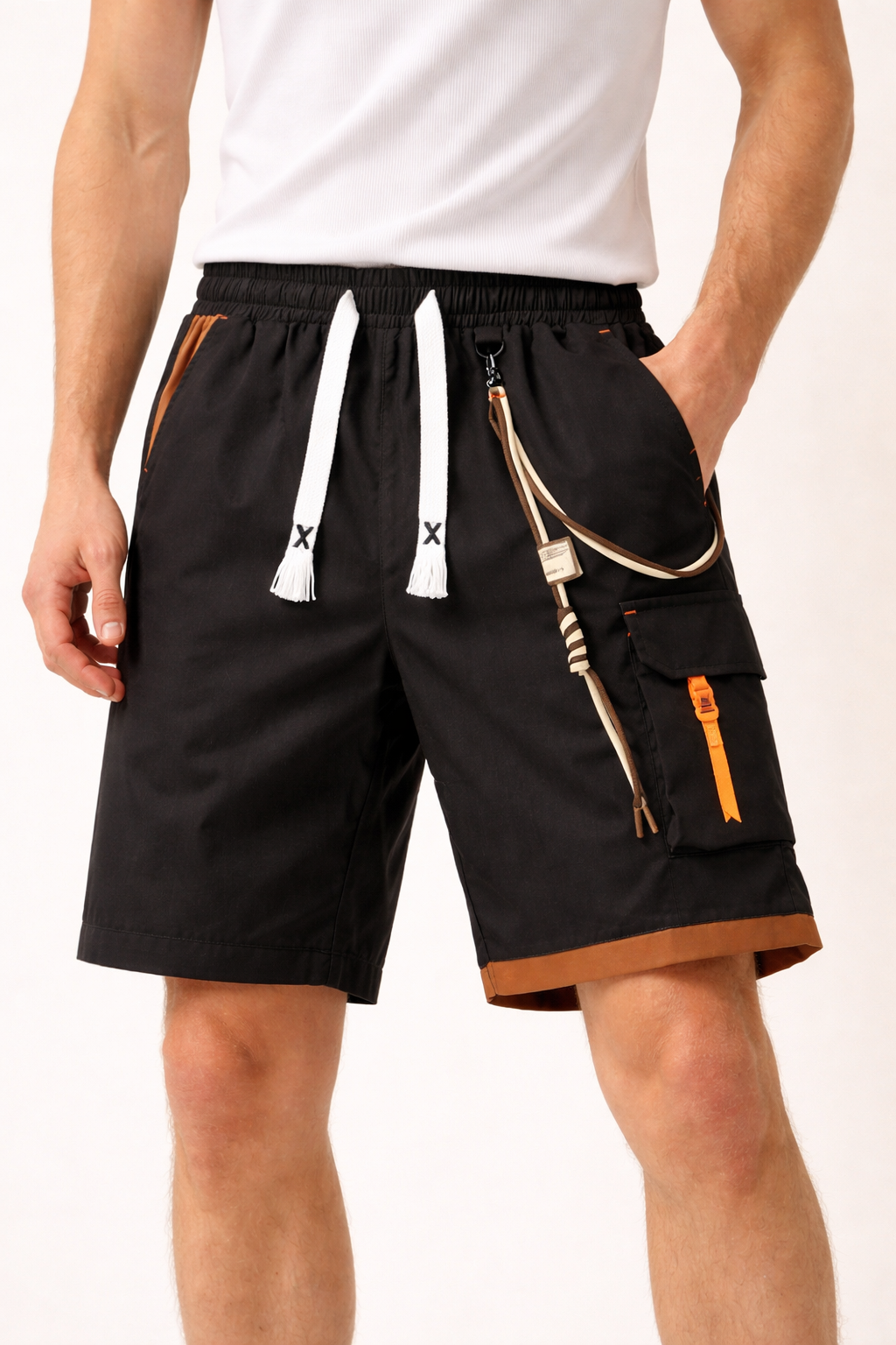 Shorts deportivos con bolsillo cargo lateral para hombre - Menphis