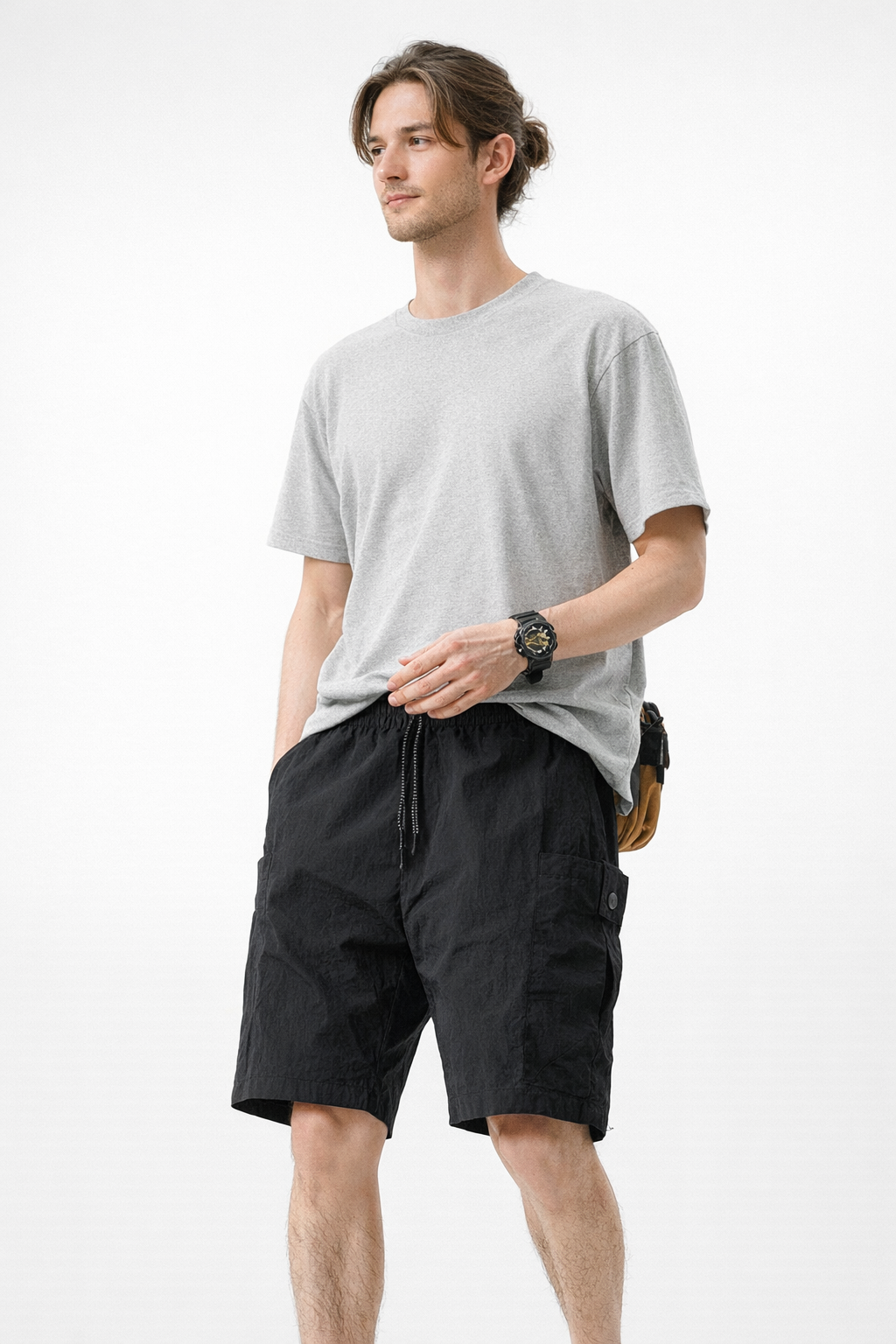 Shorts deportivos dryfit con bolsillo lateral para hombre - Orion