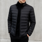 Chaqueta ligera acolchada hombre cuello alto cremallera minimalista impermeable - Patrick