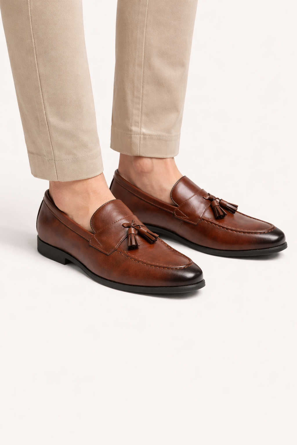 Zapatos mocasín hombre piel acabado clásico borlas elegante formal - Draven