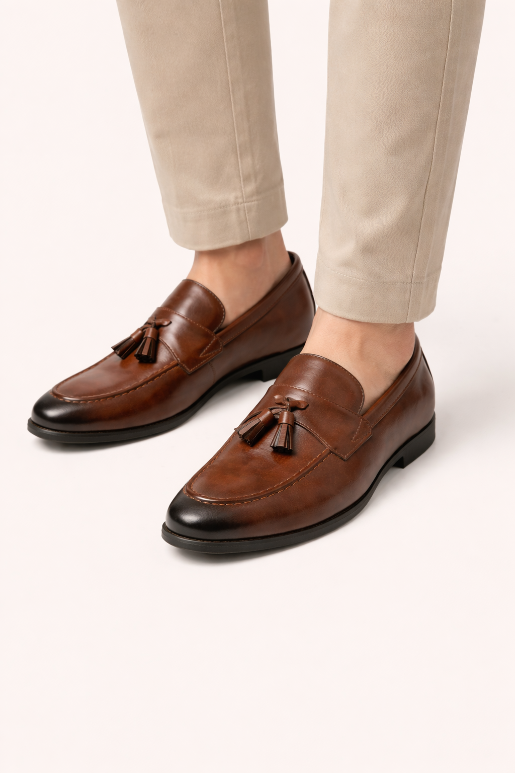 Zapatos mocasín hombre piel acabado clásico borlas elegante formal - Draven