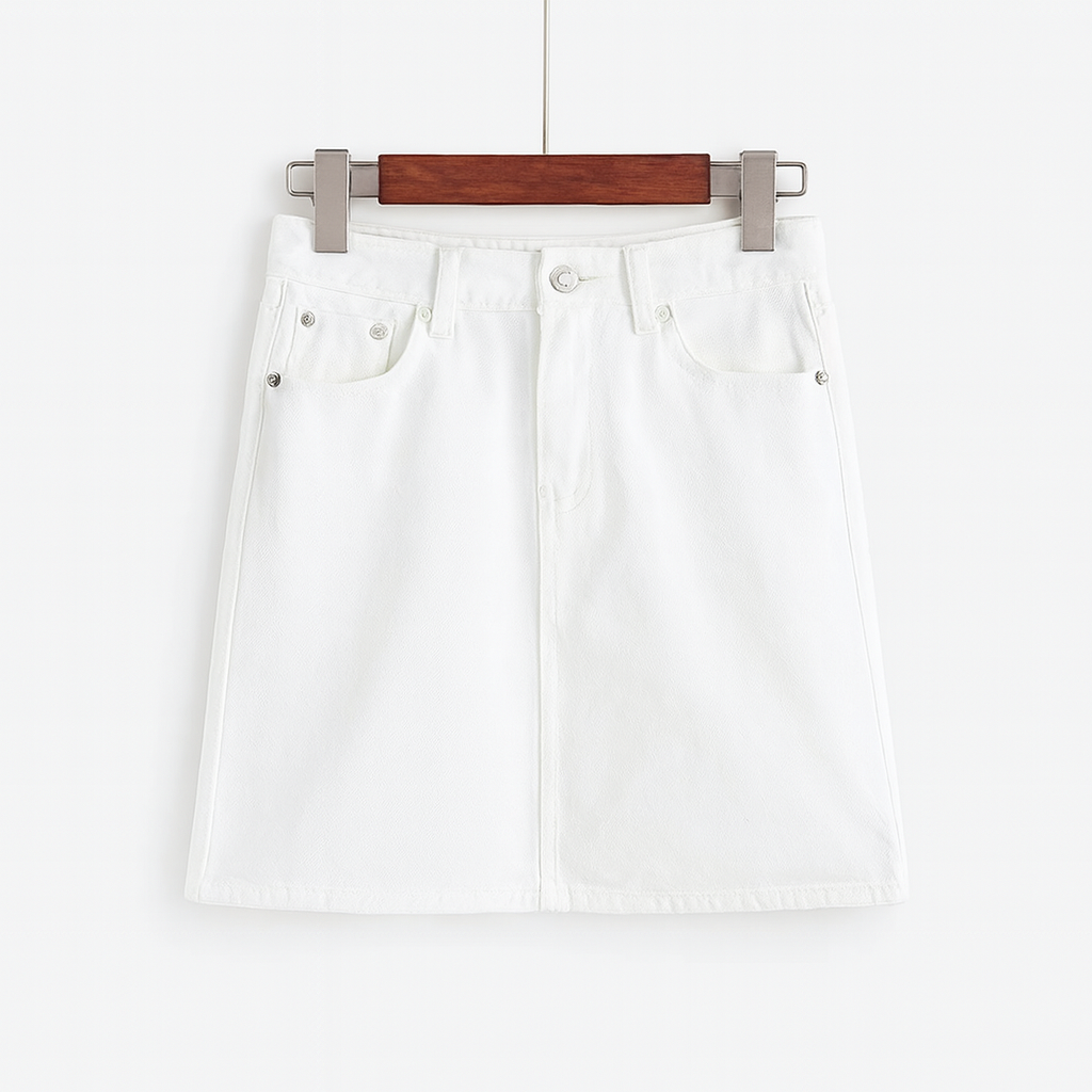 Falda corta denim para mujer - Auria
