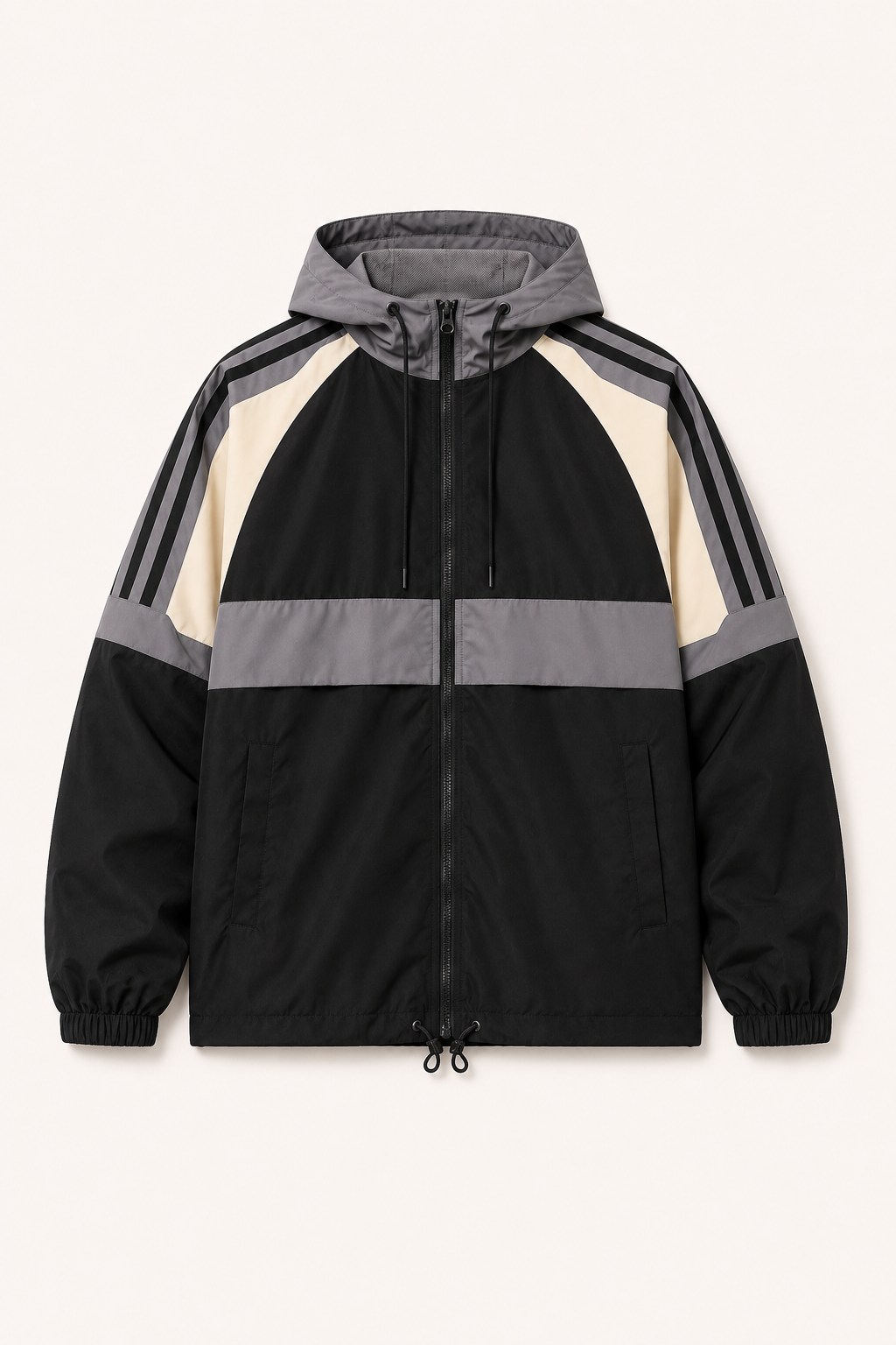 Chaqueta hombre deportiva capucha cortavientos cremallera – Adriano