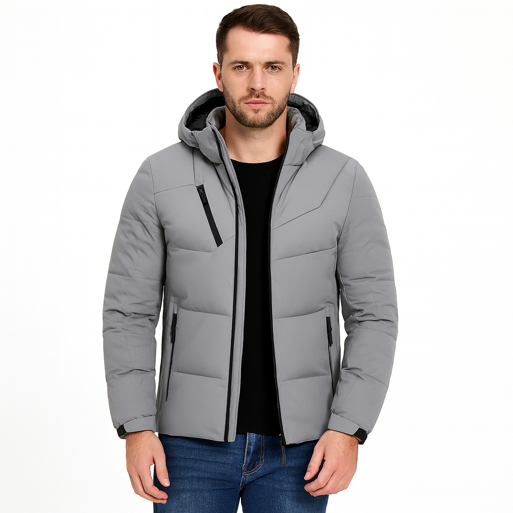 Chaqueta acolchada hombre capucha diseño urbano deportivo corte dinámico - Narel
