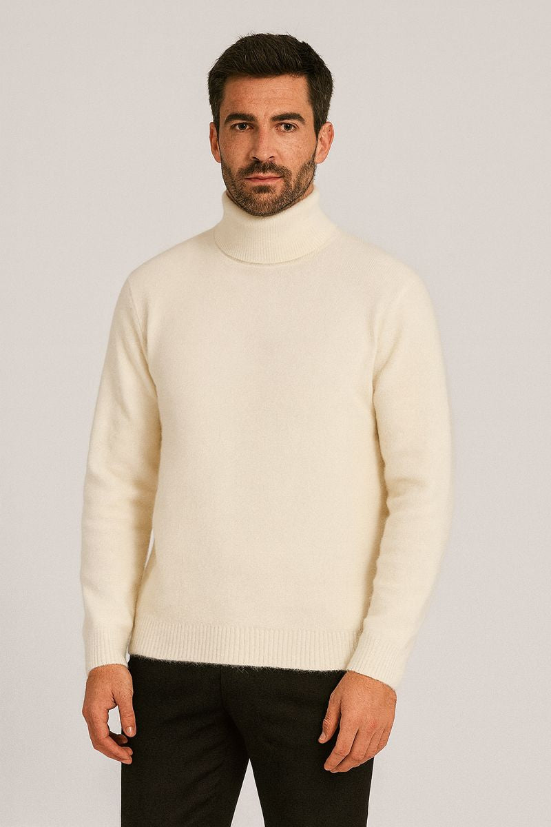 Suéter para hombre cuello semicisne punto suave - Noah