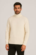 Suéter para hombre cuello semicisne punto suave - Noah
