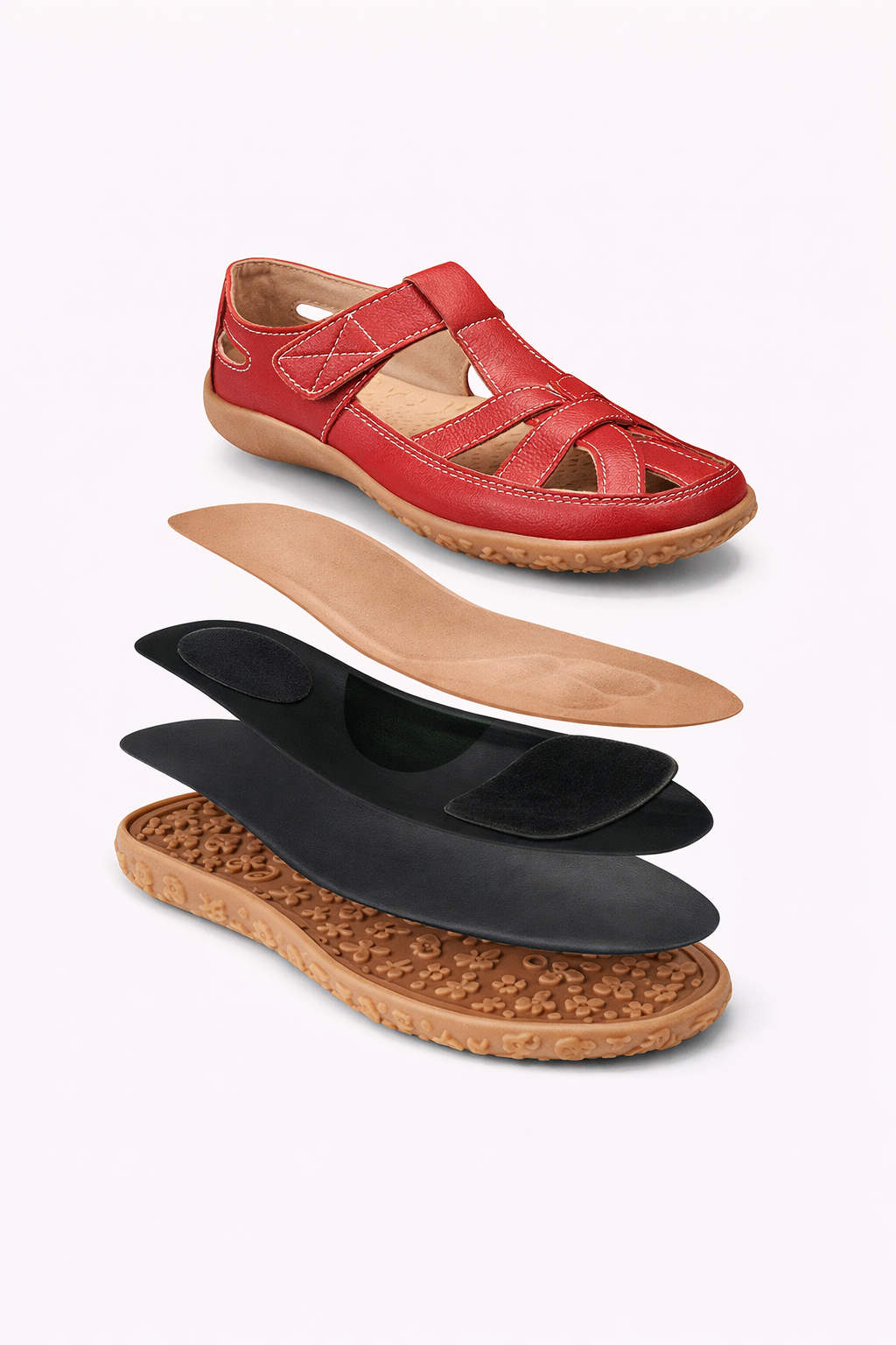 Sandalias de mujer con puntera cerrada para paseo - Laret