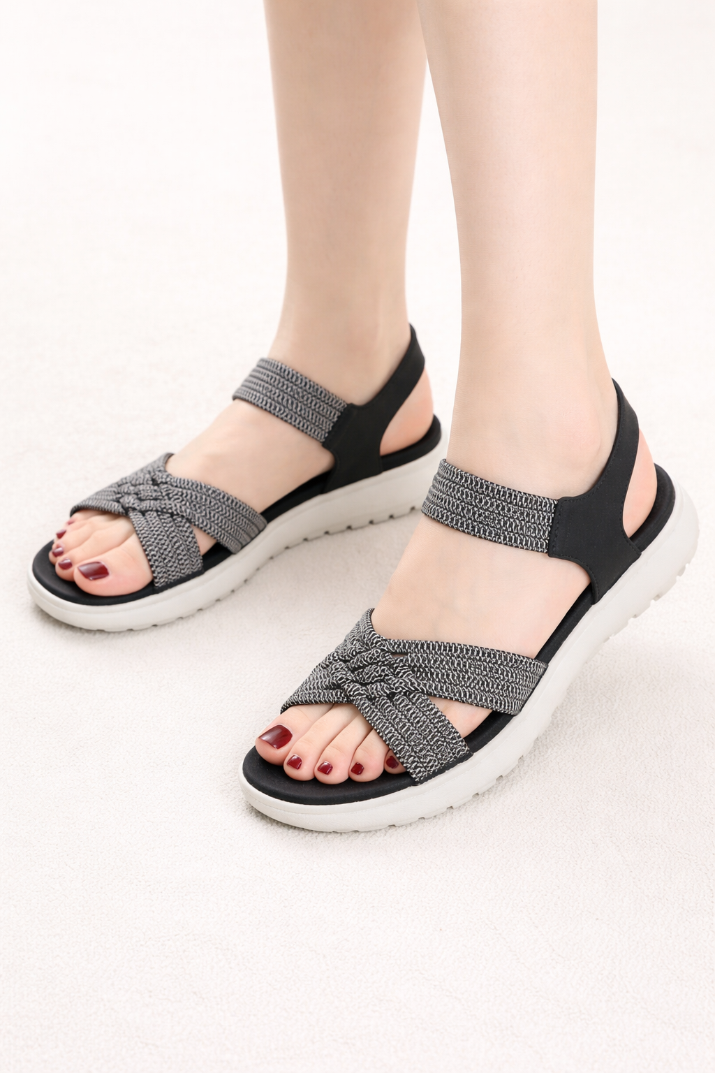 Sandalias ortopédicas de mujer con tiras elásticas para caminar - Valery