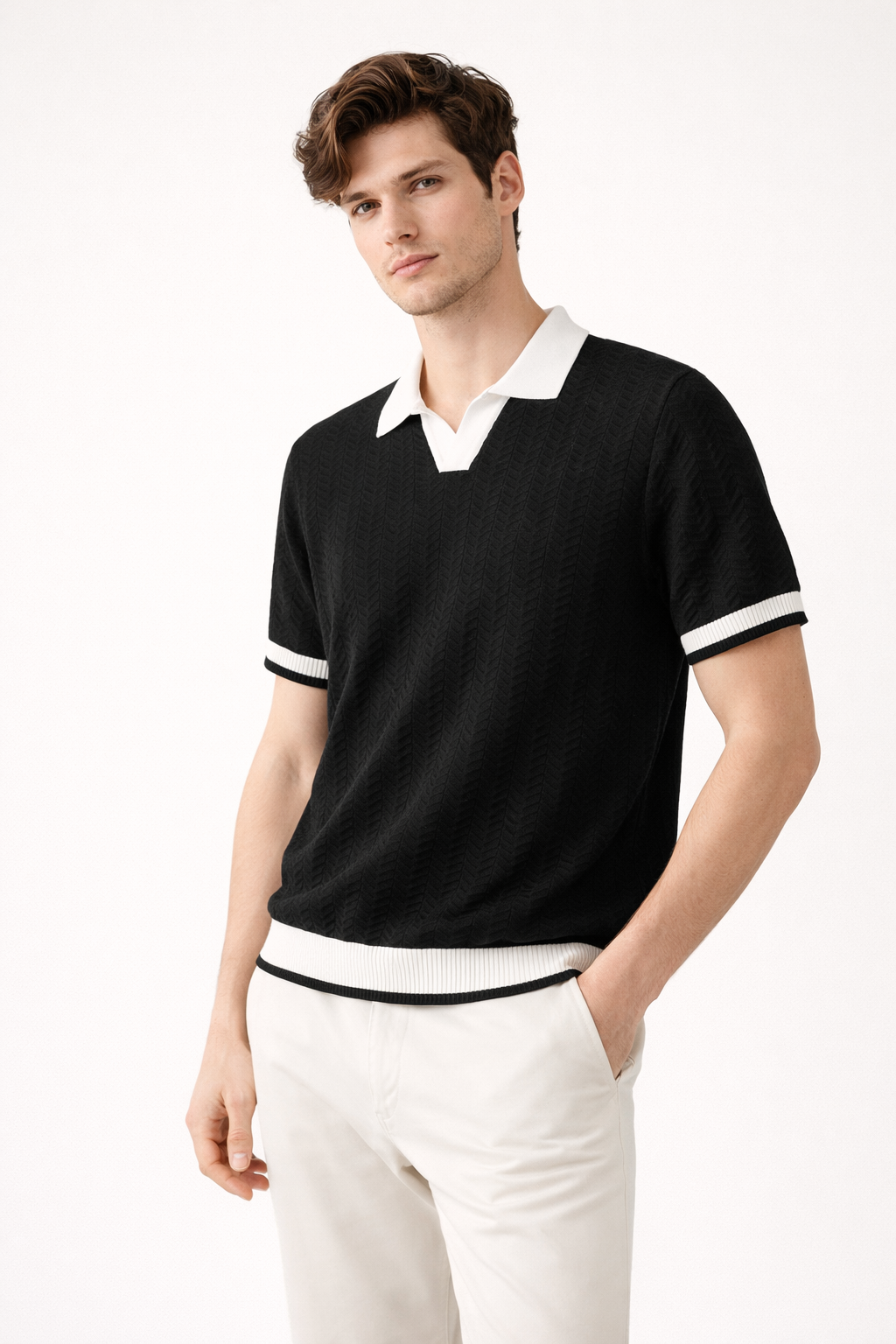 Polo hombre manga corta cuello clásico - Arven