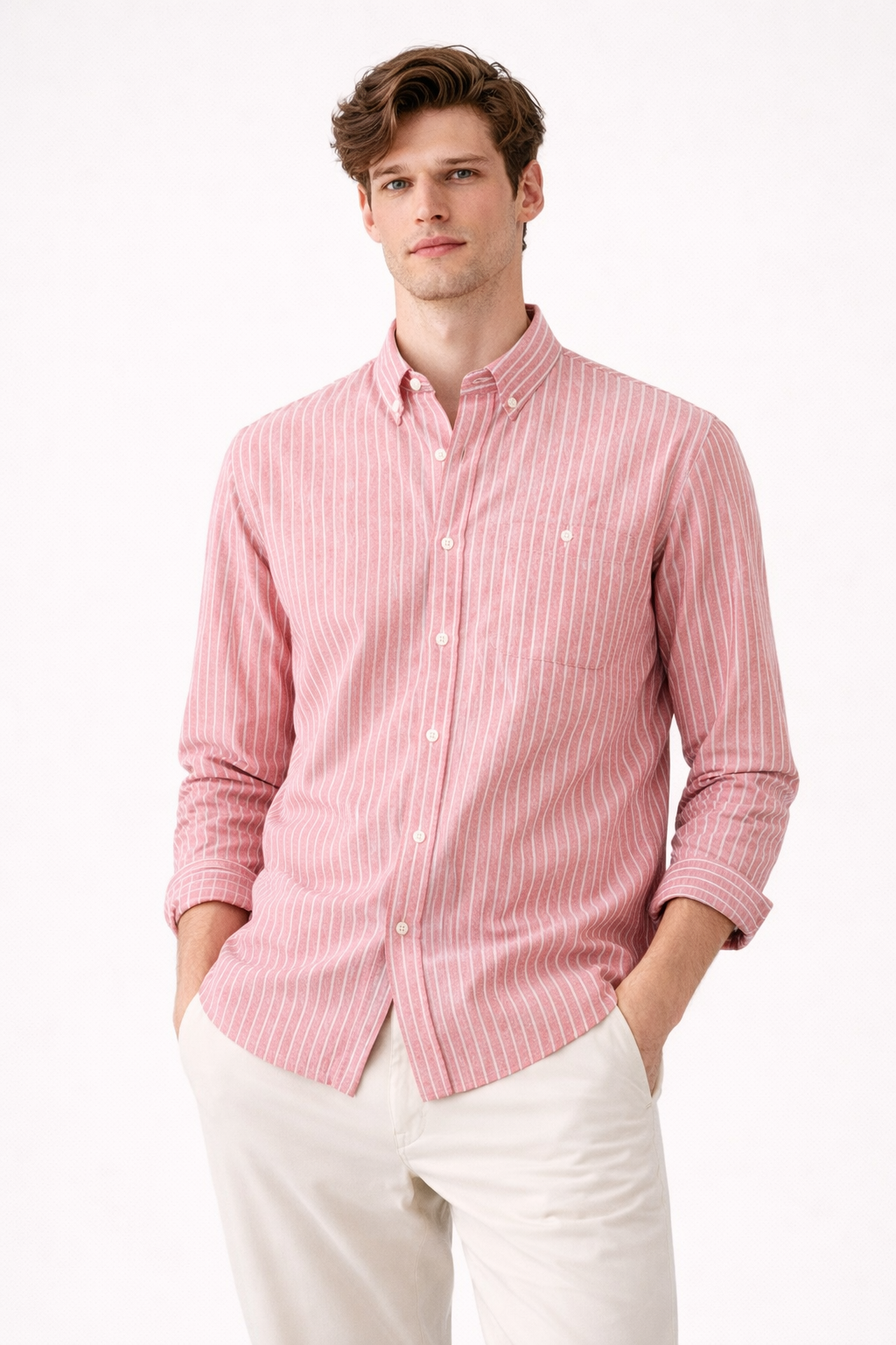 Camisa manga larga de rayas para hombre - Darel