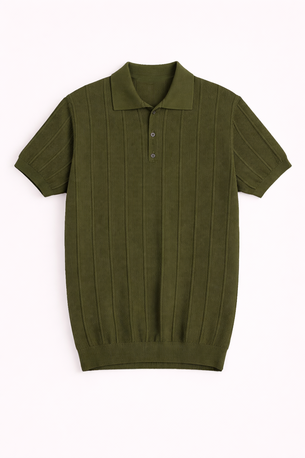 Polo para hombre de punto ligero con cuello y botones - Ravel