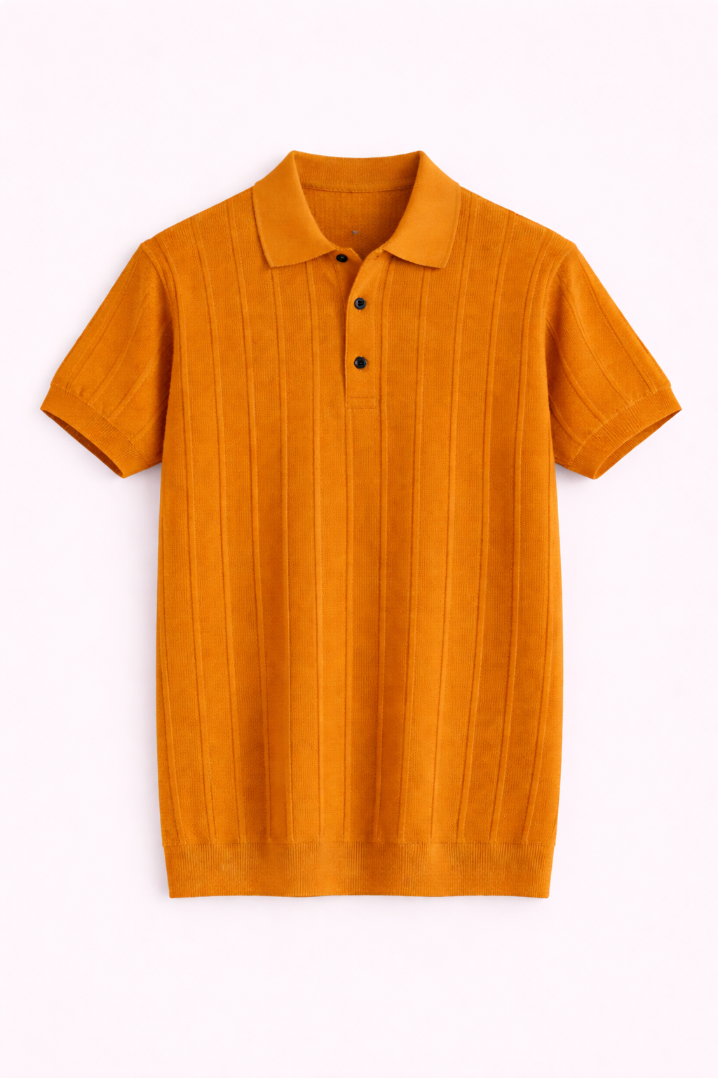 Polo para hombre de punto ligero con cuello y botones - Ravel