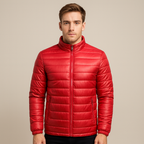 Chaqueta ligera hombre acolchada líneas horizontales cremallera bolsillos cierre - Xavi