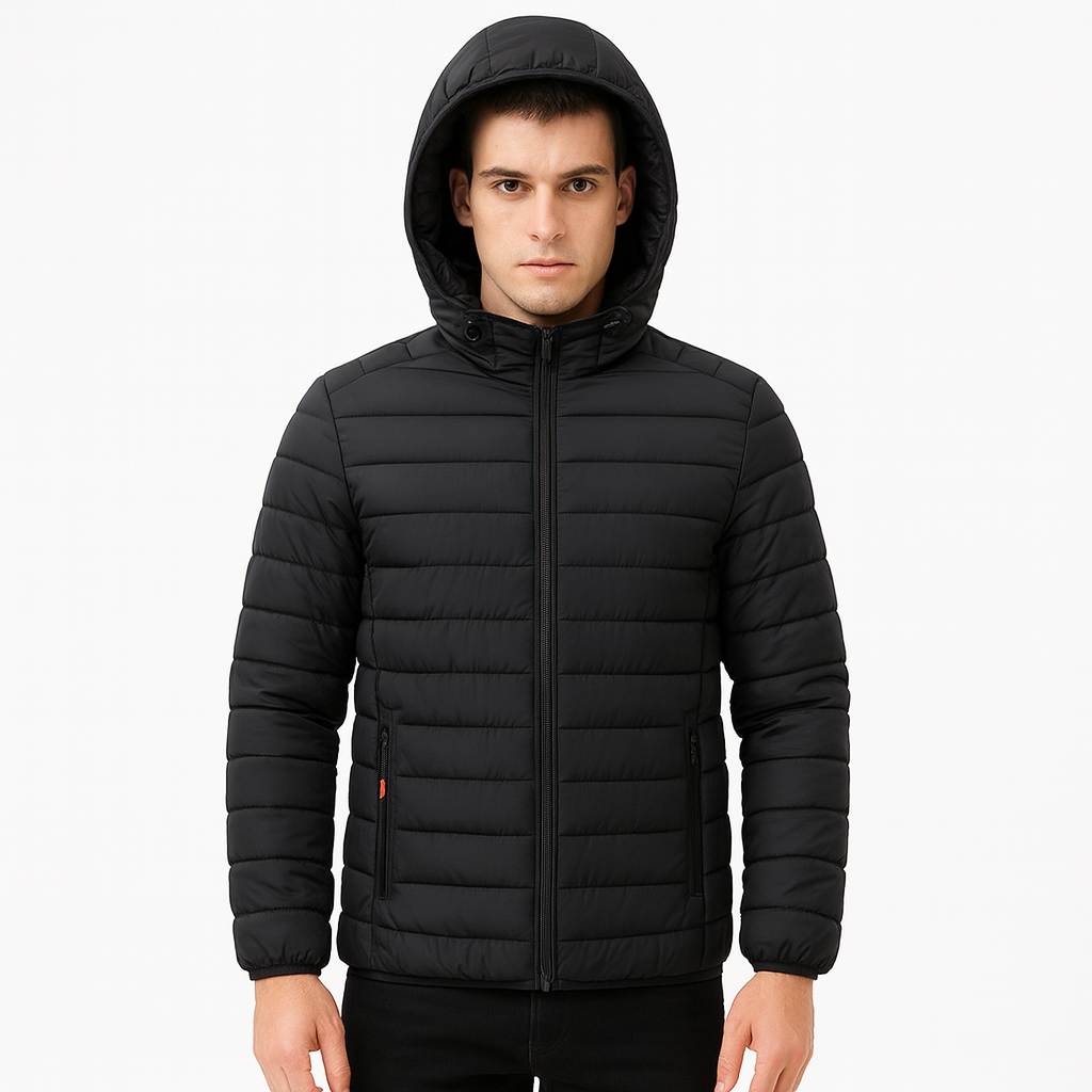 Chaqueta ligera hombre aislamiento térmico capucha resistente viento humedad - Rayan