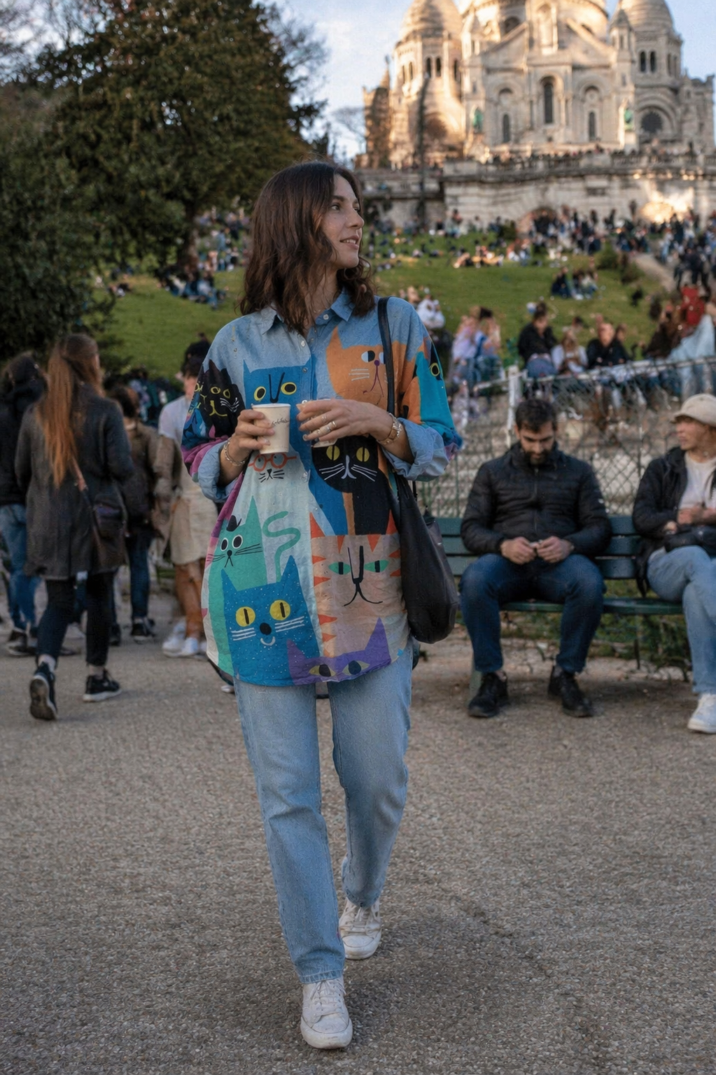 Blusa mujer manga larga estampado casual verano - Gerlinde