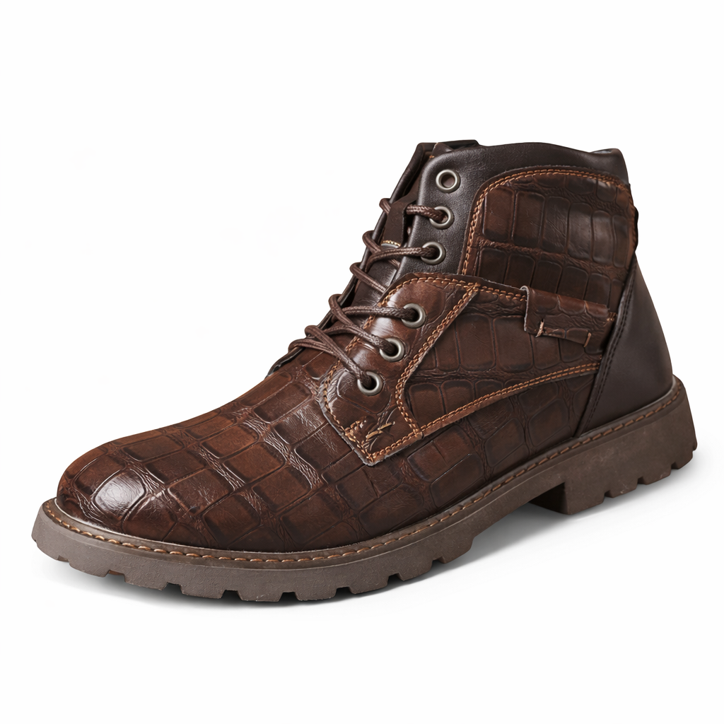 Botas casuales para hombre con cierre lateral y caña media - Ivarn