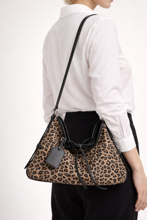 Bolso de hombro para mujer diseño leopardo elegante
