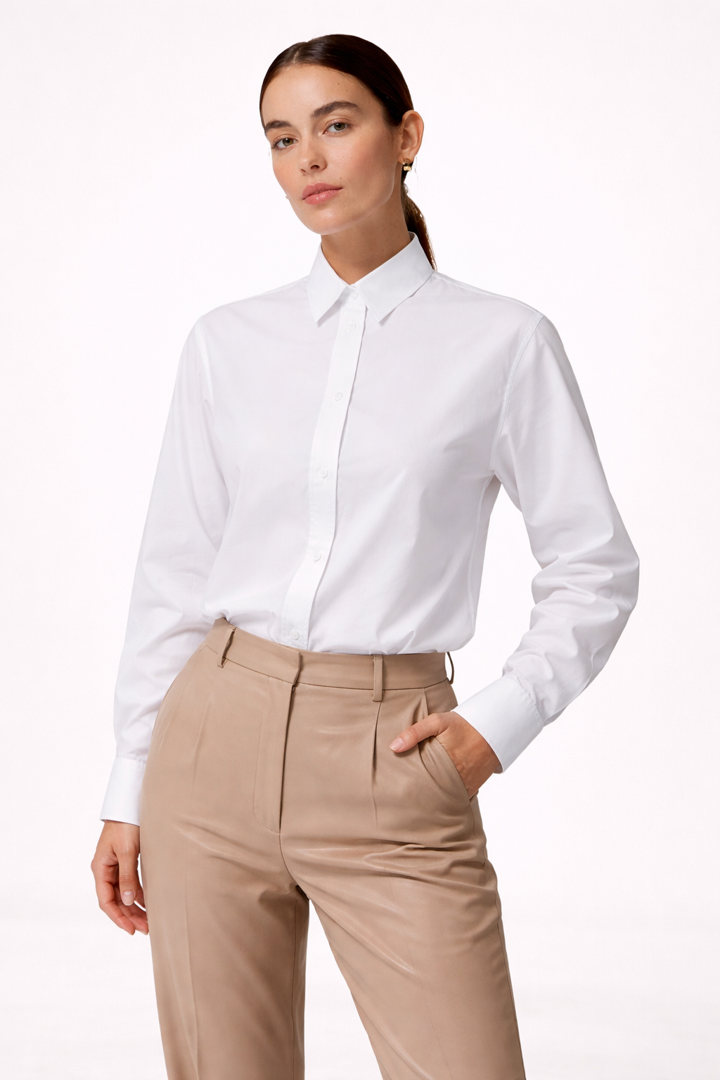 Blusa mujer oversize manga larga y corte recto - Livia