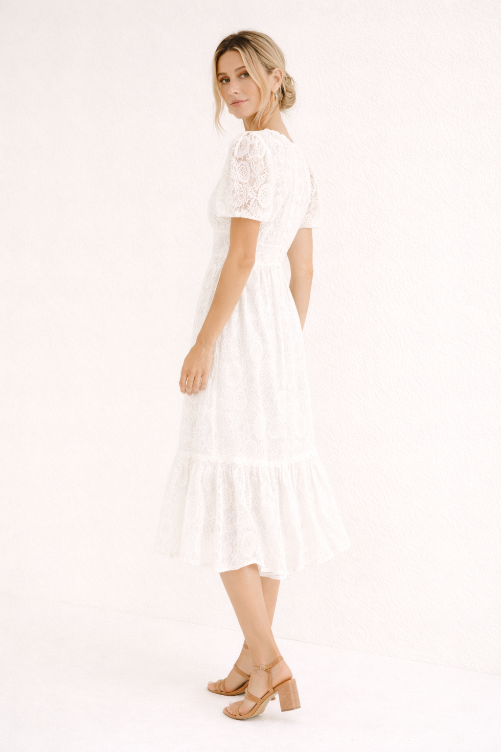 Vestido de encaje escote en V para mujer - Valen