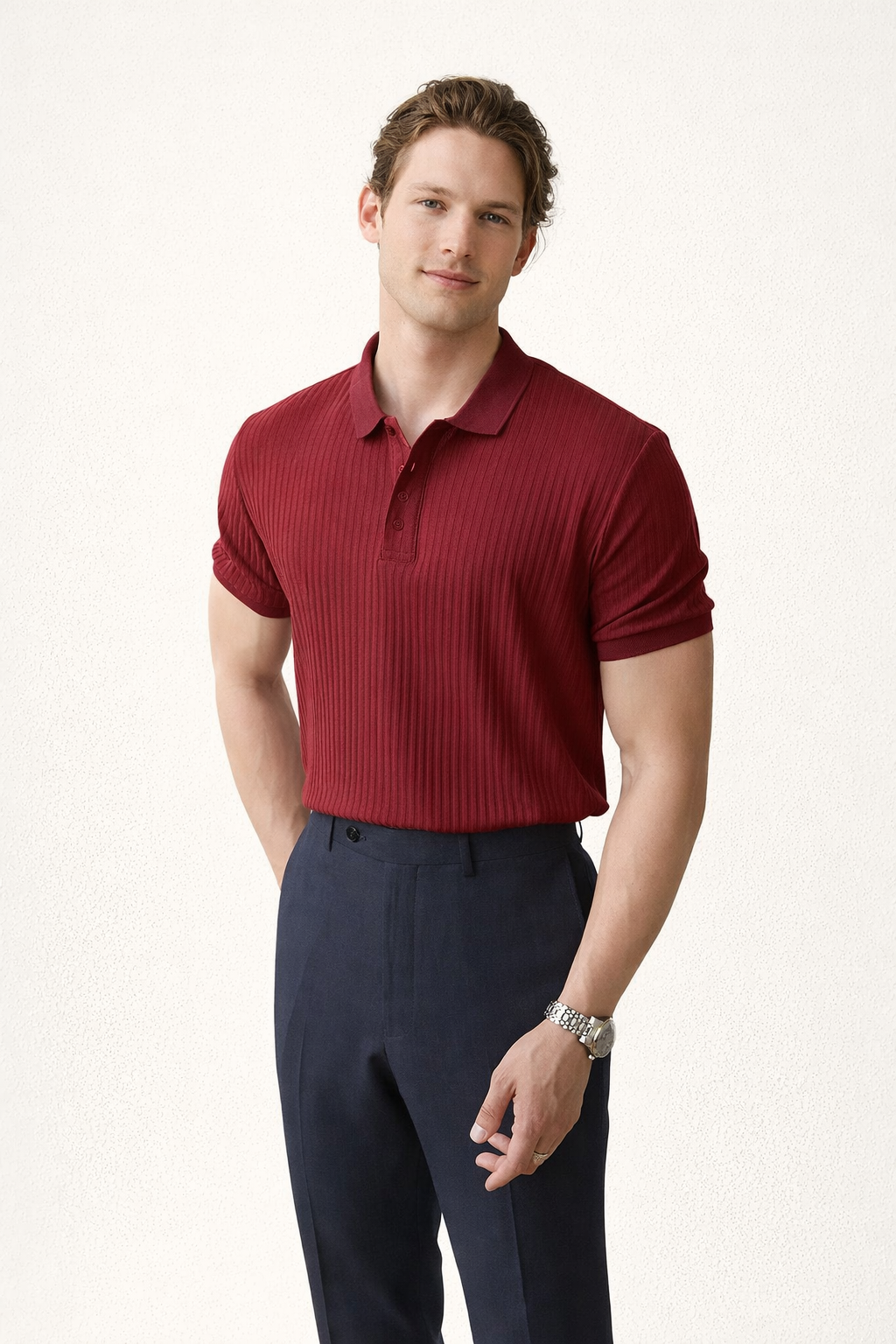 Polo ajuste slim y cuello clásico para hombre - Barret