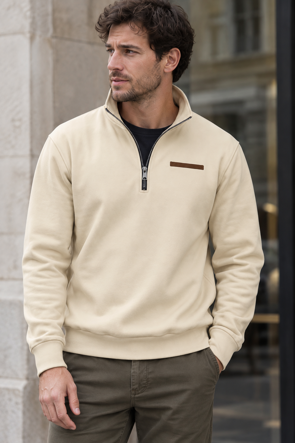 Sudadera con media cremallera para otoño - Nereo