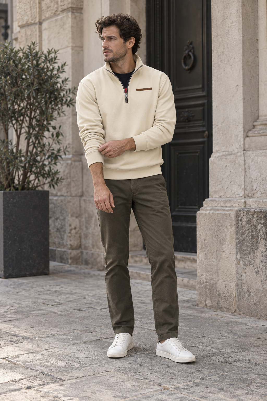 Sudadera con media cremallera para otoño - Nereo