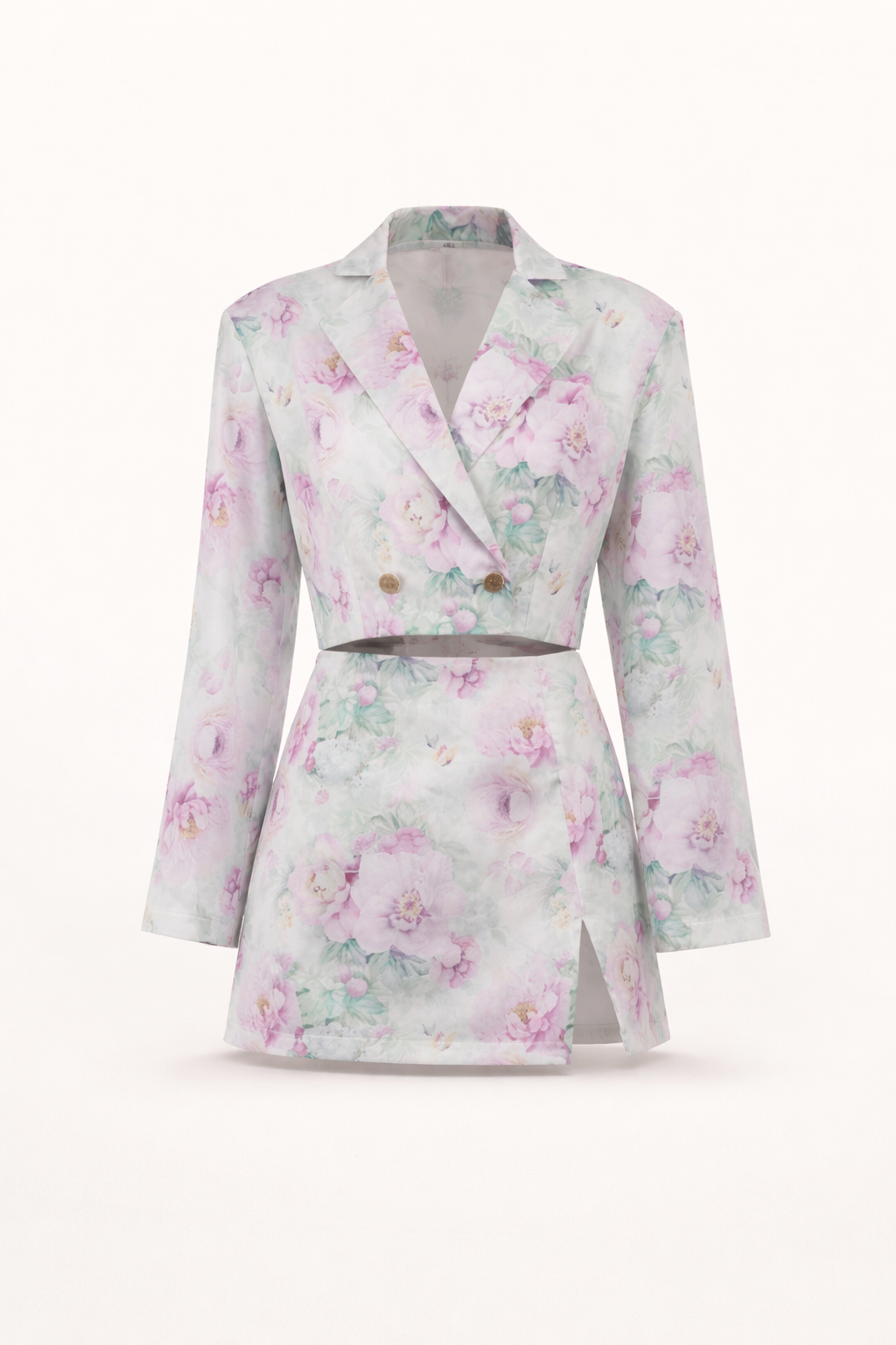 Conjunto floral de blazer y falda elegante para mujer - Ottilie