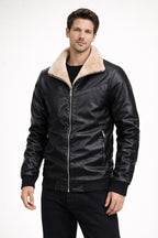 Chaqueta efecto cuero para hombre con forro interior - Rethan