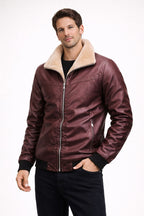 Chaqueta efecto cuero para hombre con forro interior - Rethan