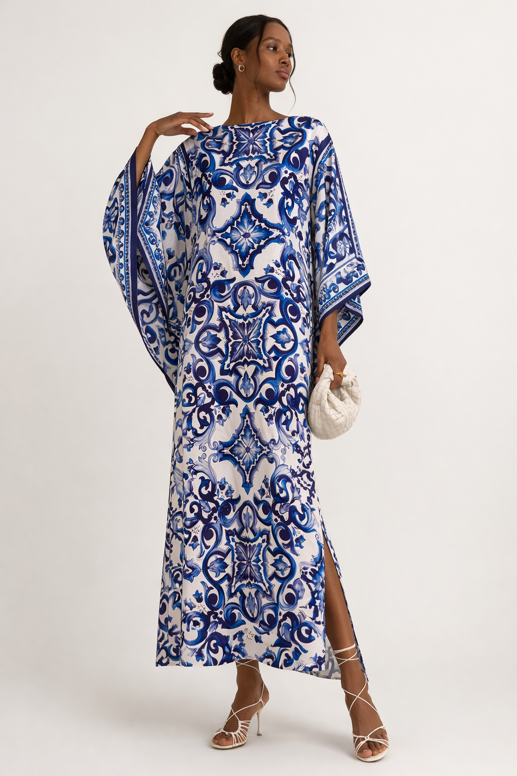 Vestido maxi estampado suelto tipo túnica para mujer - Camila