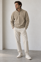 Sudadera hombre cuello alto media cremallera - Calder