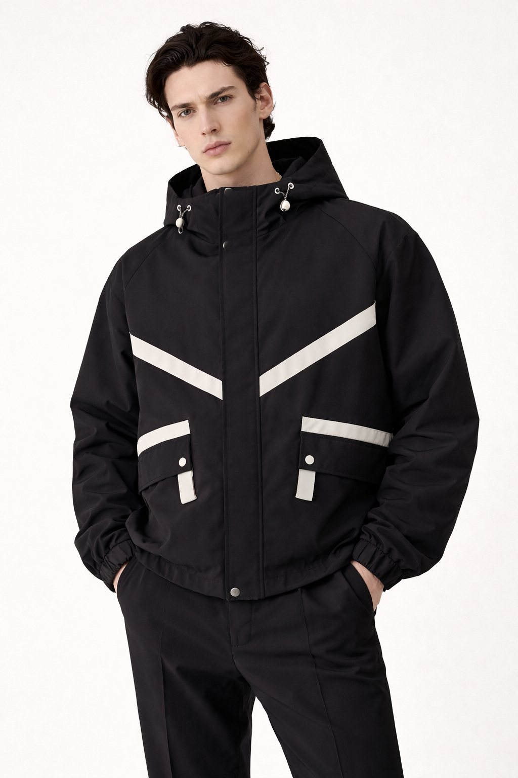 Chaqueta deportiva para hombre con capucha y bolsillos frontales - Adrien