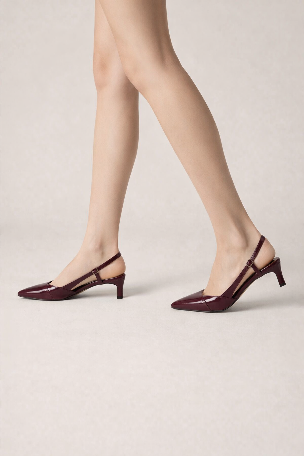 Zapatos mujer punta fina abiertos tira empeine tacón bajo elegantes - Chloé