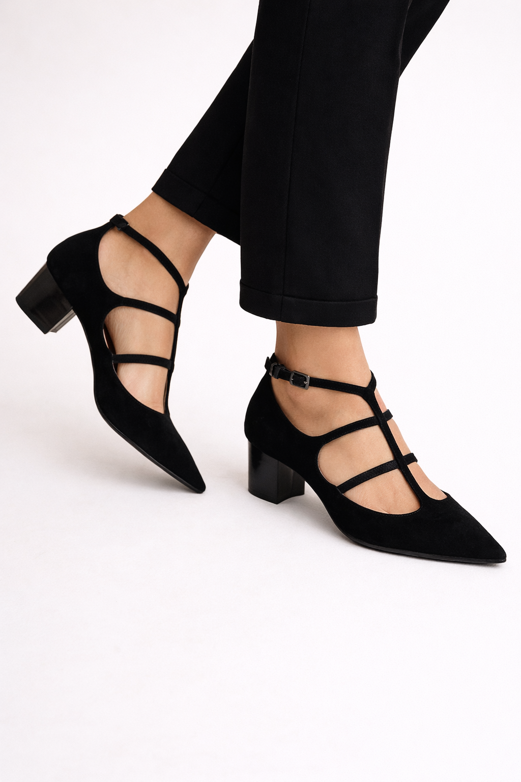 Zapatos de mujer con tiras finas y tacón bajo - Aurore