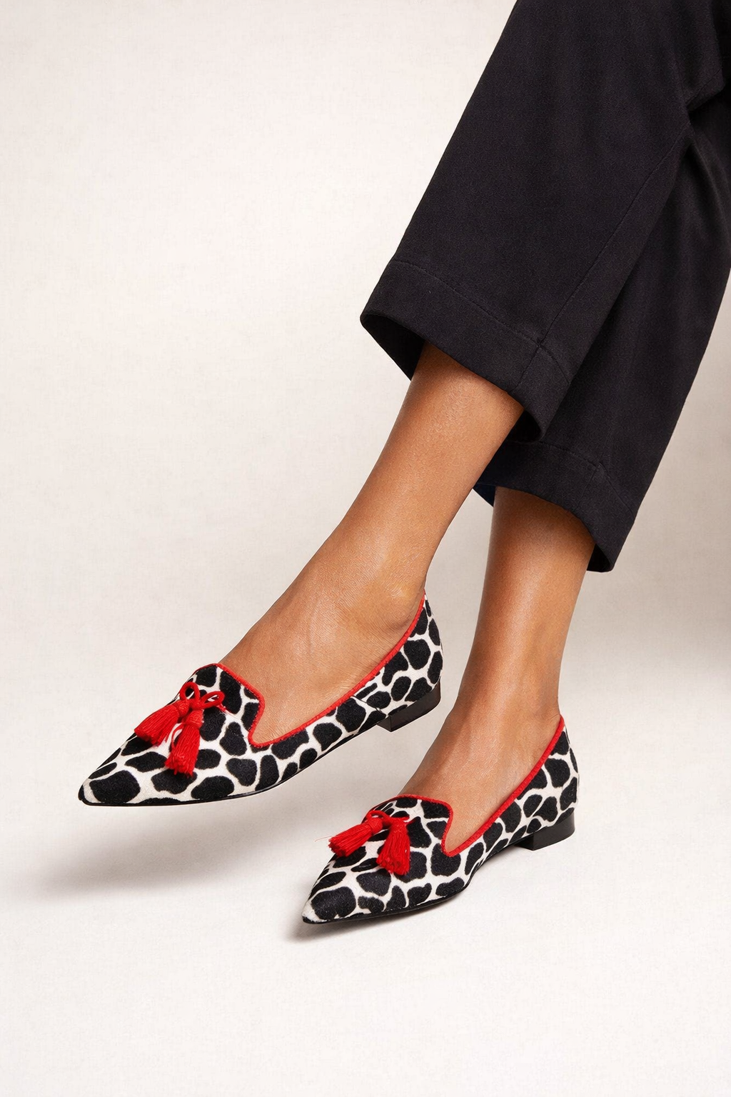 Mocasines de mujer con flecos y corte destalonado - Cosette