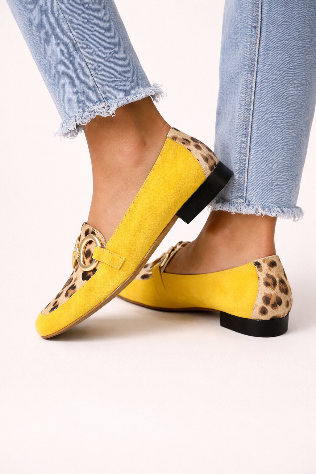 Mocasines de mujer con detalle animal y adorno metálico - Aurélie