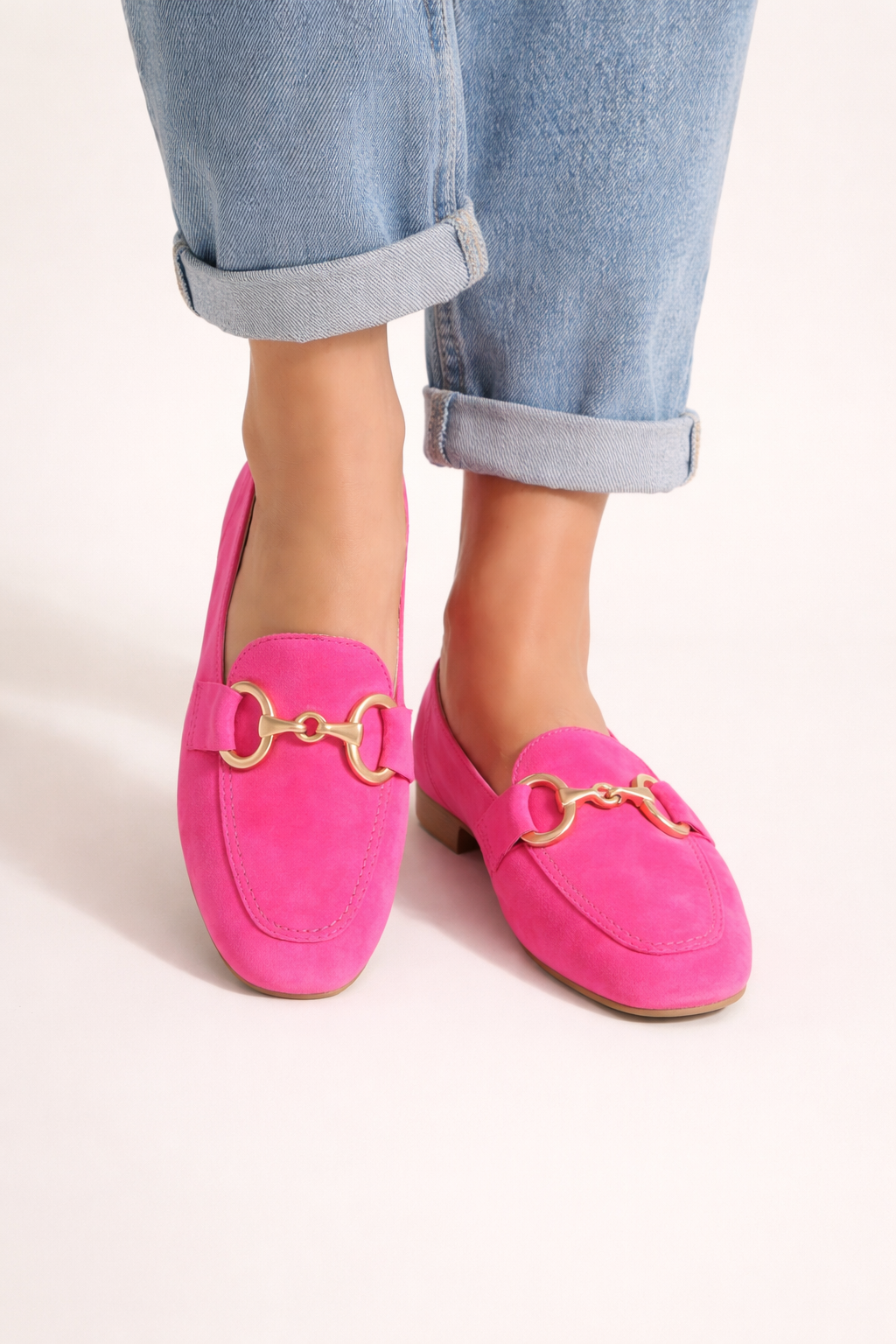 Mocasines mujer detalle metalico clasico suela plana - Elira