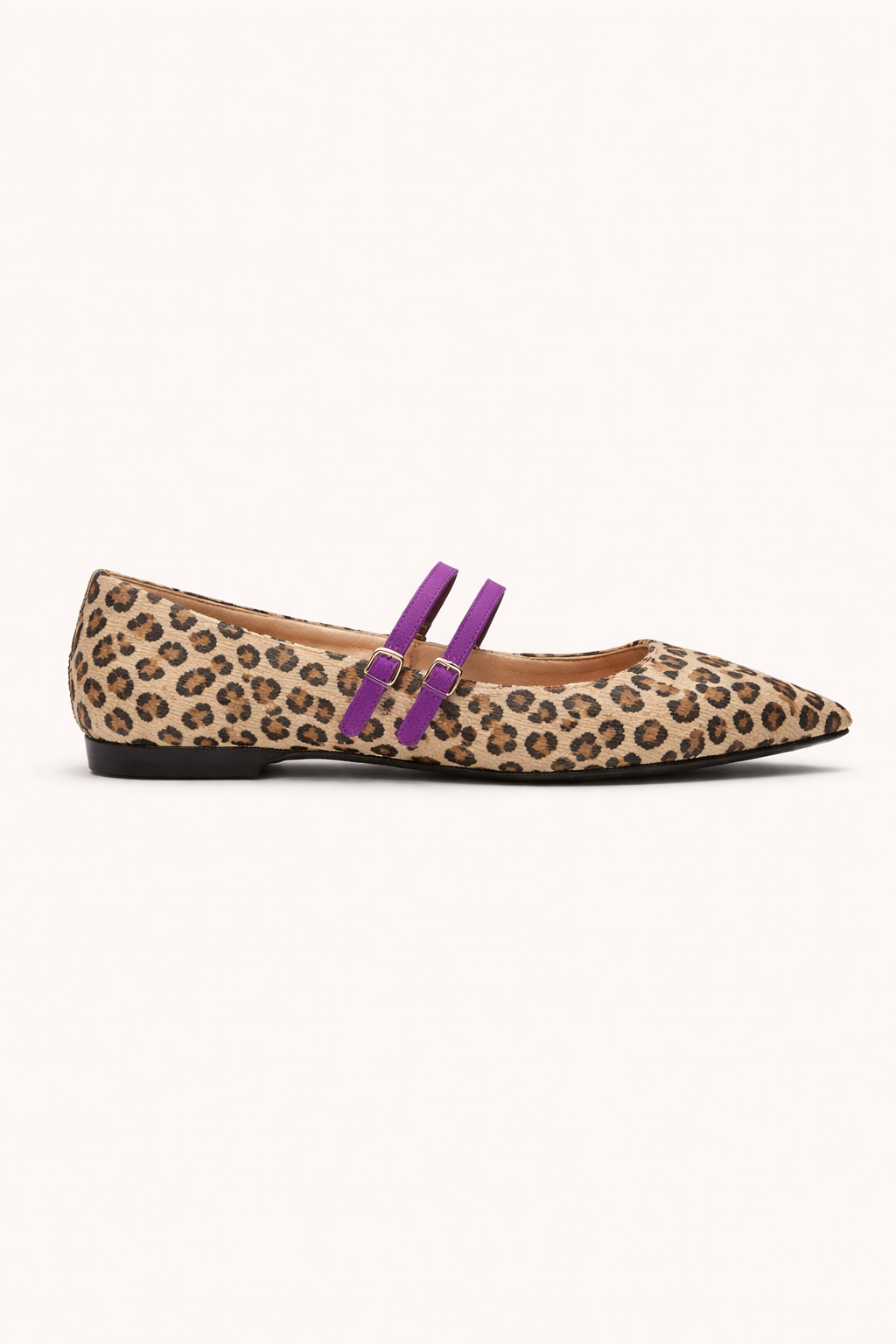Bailarinas mujer punta fina tiras estampado leopardo - Rivena