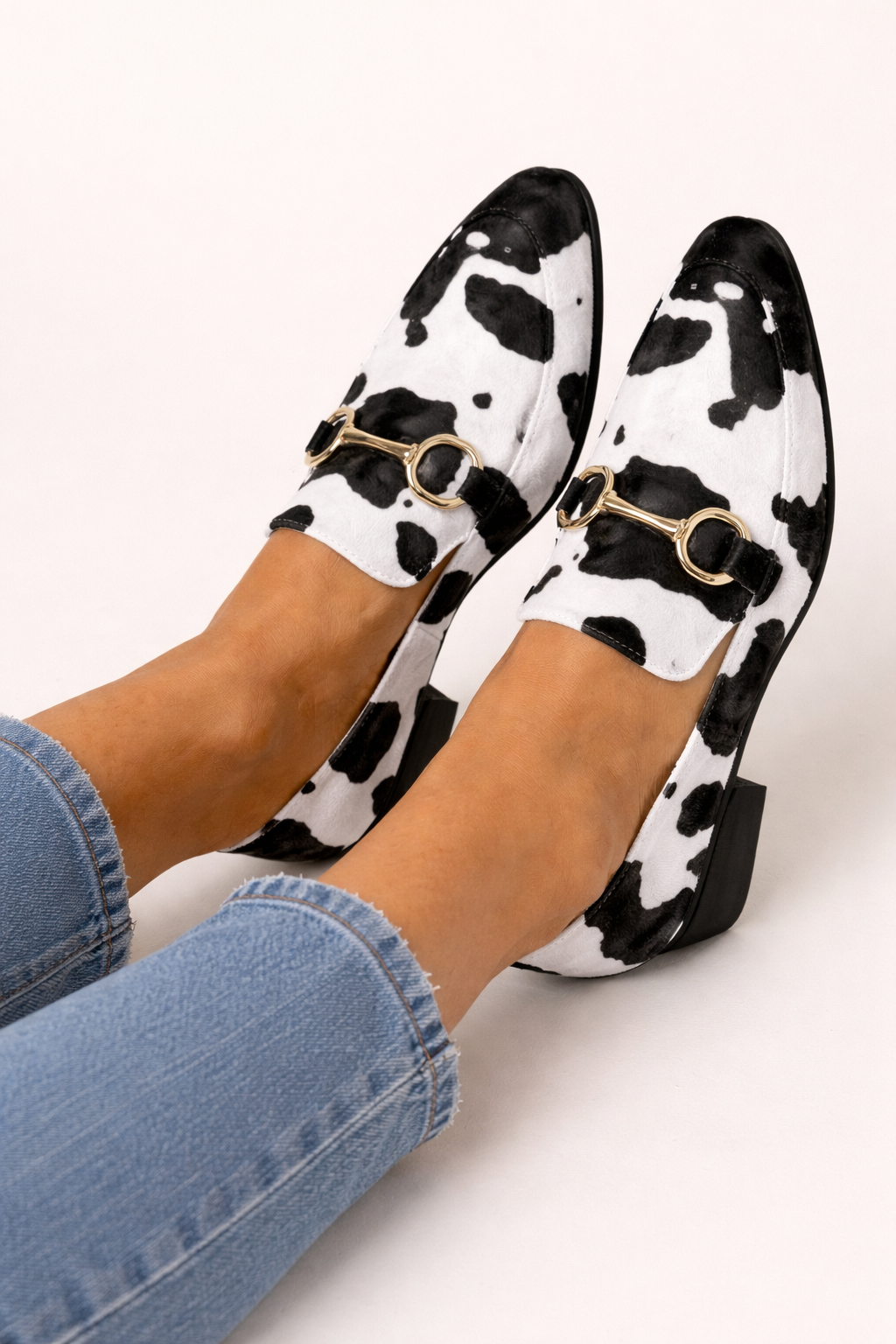 Mocasines mujer estampado animal herraje metalico - Darela