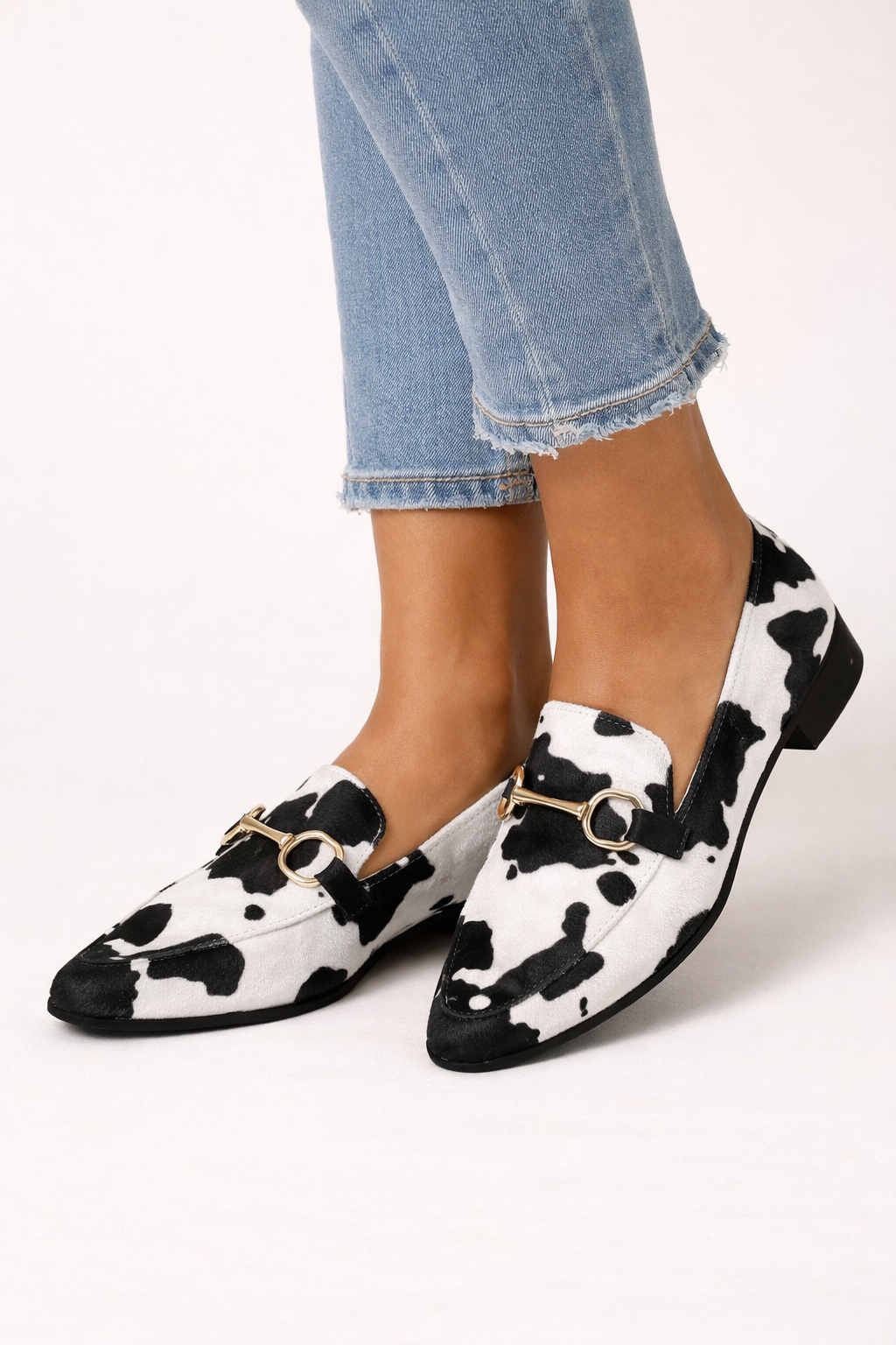 Mocasines mujer estampado animal herraje metalico - Darela